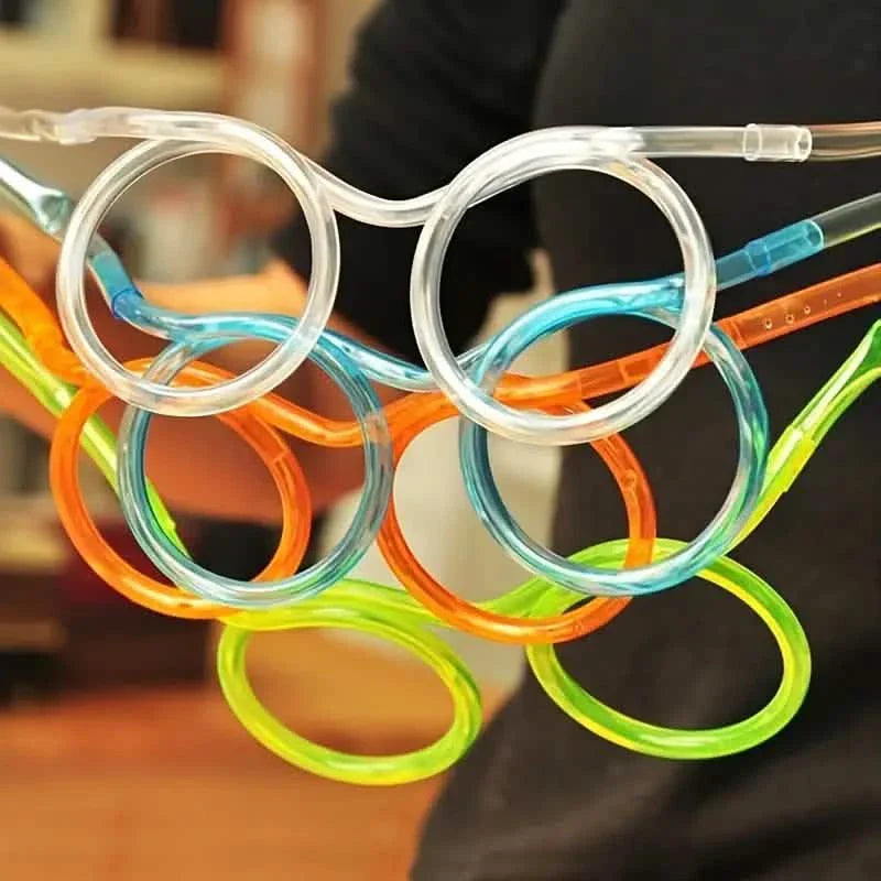 3-Pack: Creative Fun Glasses Straw Crazy Funny Art Straw DailySale