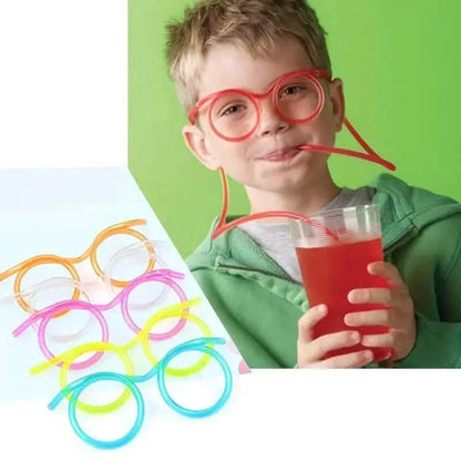 3-Pack: Creative Fun Glasses Straw Crazy Funny Art Straw DailySale