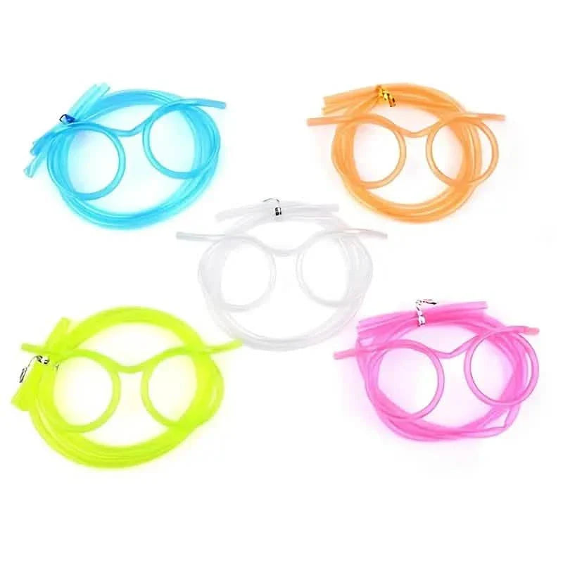 3-Pack: Creative Fun Glasses Straw Crazy Funny Art Straw DailySale