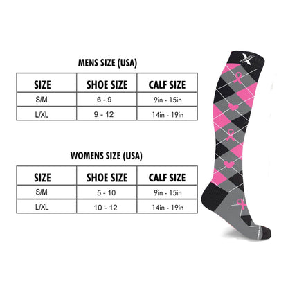 3-Pair: Breast Cancer Awareness Knee High Compression Socks DailySale