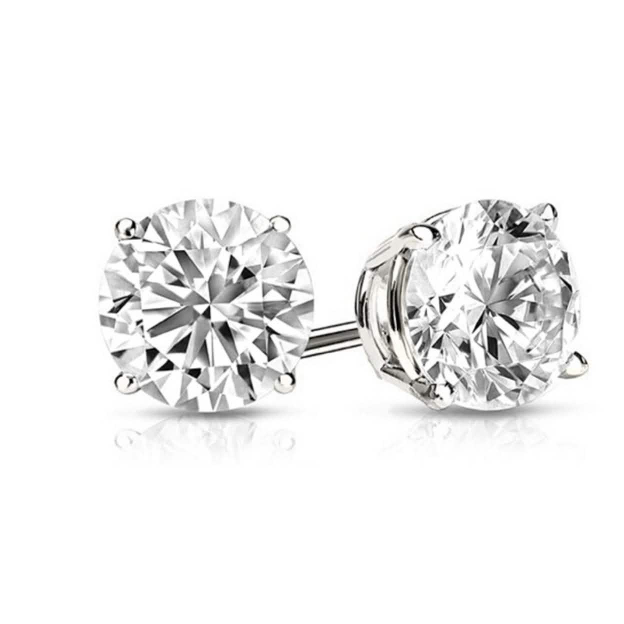3-Pair Set: 4.00 Cttw Sterling Silver Swarovski Elements Crystal Studs DailySale