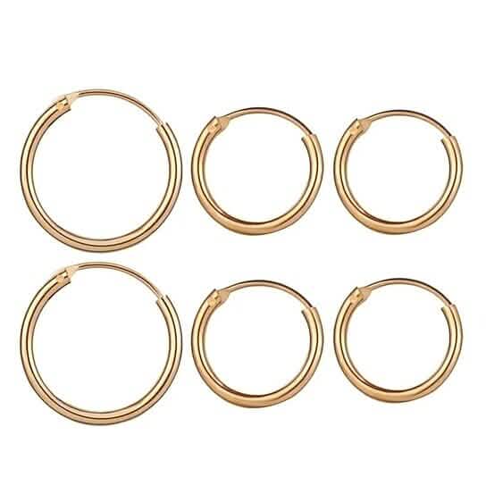 3-Pairs: Endless Hoop Earrings DailySale