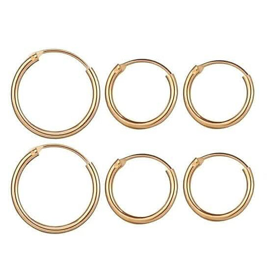 3-Pairs: Endless Hoop Earrings DailySale
