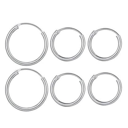 3-Pairs: Endless Hoop Earrings DailySale