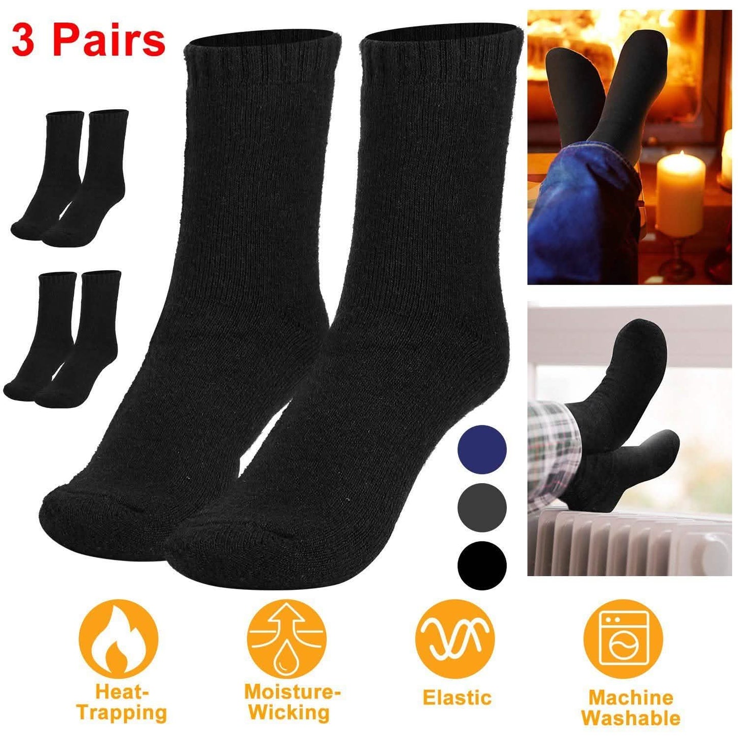 3-Pairs: Men Warm Wool Socks DailySale