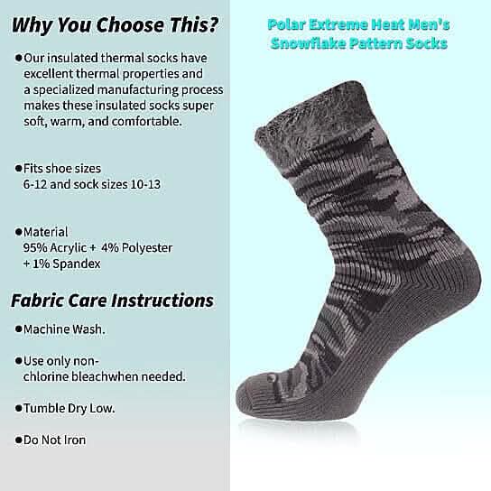 3-Pairs: Men's Insulated Thermal Soft Winter Warm Crew Socks DailySale