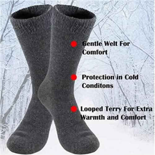 3-Pairs: Men's Thermal Socks for Cold Weather Insulated Socks DailySale