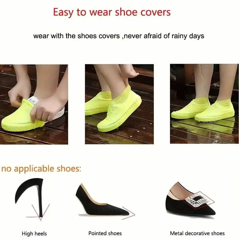 3-Pairs: Outdoor Latex Rain Boots Waterproof Shoe Cover DailySale