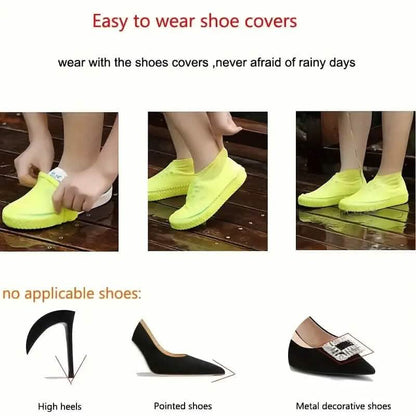 3-Pairs: Outdoor Latex Rain Boots Waterproof Shoe Cover DailySale