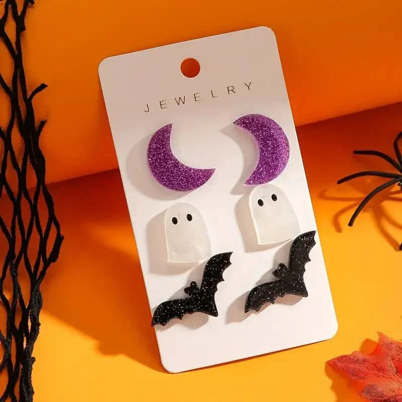 3-Pairs: Retro Halloween Earrings DailySale