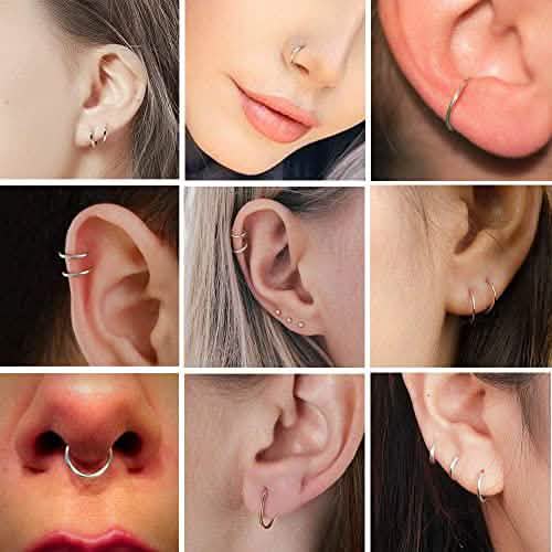 3-Pairs: Sterling Silver Small Hoop Earrings Set DailySale