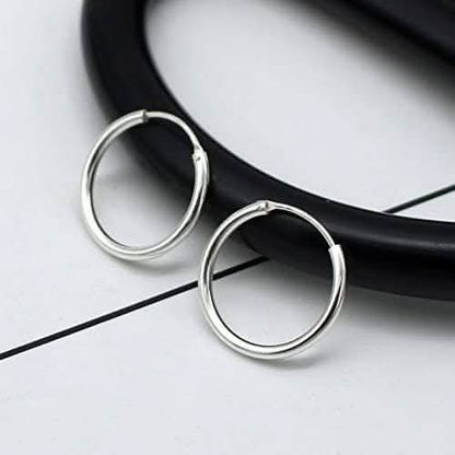 3-Pairs: Sterling Silver Small Hoop Earrings Set DailySale