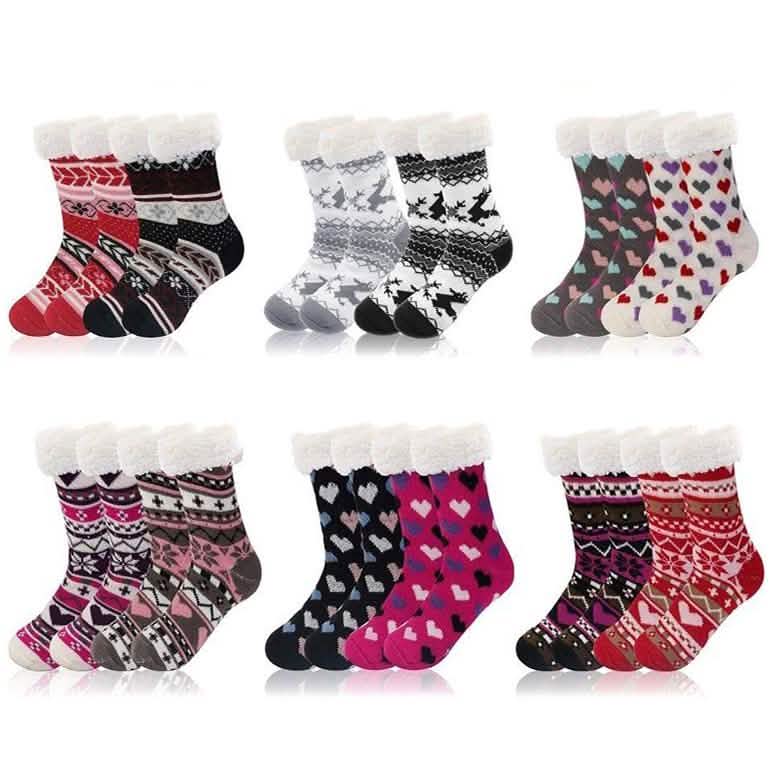 3-Pairs: Women's Assorted Soft Sherpa Slipper Socks DailySale