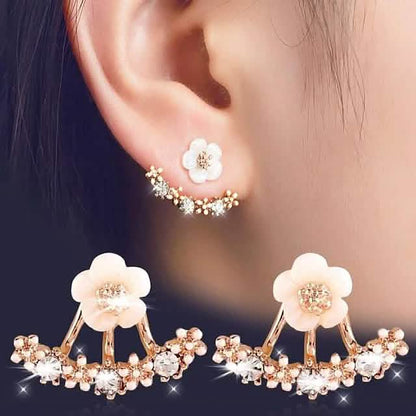 3-Pairs: Women's Crystal Flower Daisy Earrings DailySale