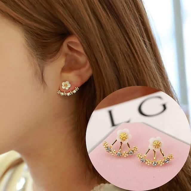 3-Pairs: Women's Crystal Flower Daisy Earrings DailySale
