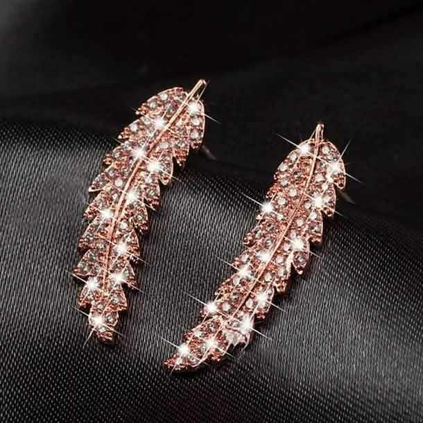 3-Pairs: Zircon Gold and Silver Leaf Stud Earrings DailySale