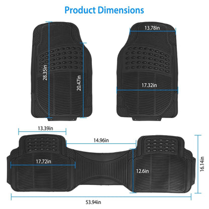 3-Piece: Automotive Floor Mats Set DailySale