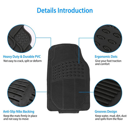 3-Piece: Automotive Floor Mats Set DailySale