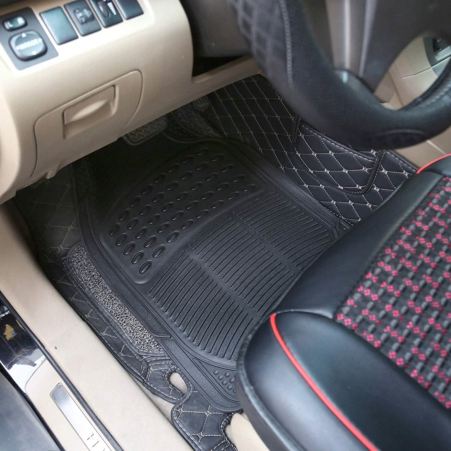 3-Piece: Automotive Floor Mats Set DailySale