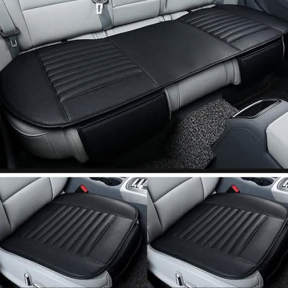3-Piece: Breathable Bamboo PU Leather Car Seat Cover DailySale