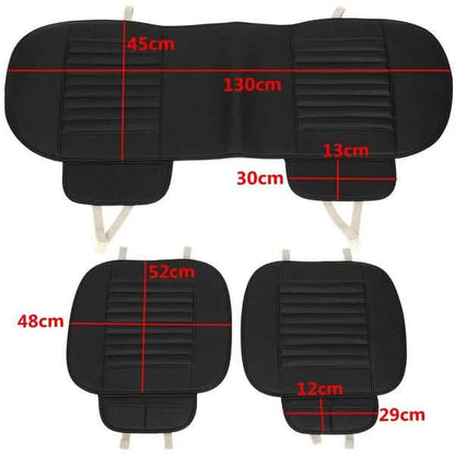3-Piece: Breathable Bamboo PU Leather Car Seat Cover DailySale