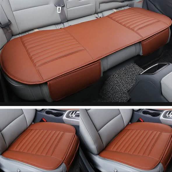 3-Piece: Breathable Bamboo PU Leather Car Seat Cover DailySale