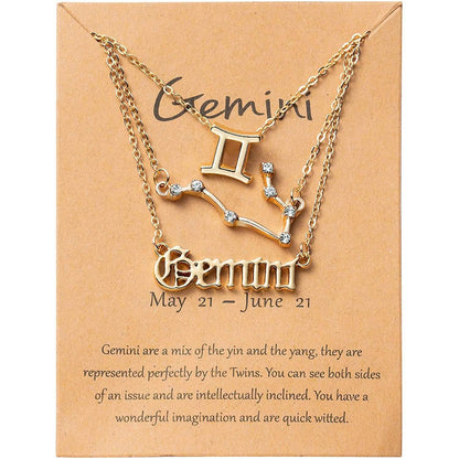 3-Piece: Constellation Zodiac Layer Necklaces DailySale