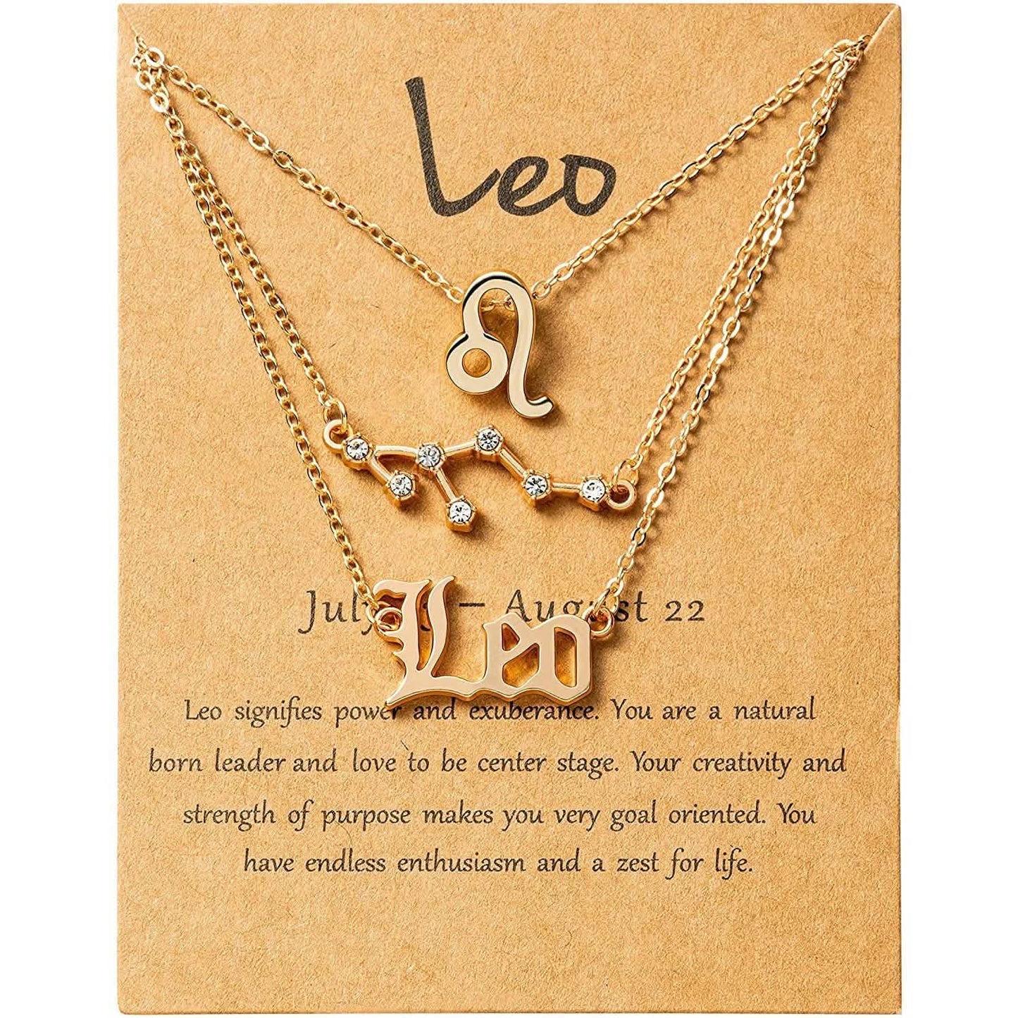3-Piece: Constellation Zodiac Layer Necklaces DailySale