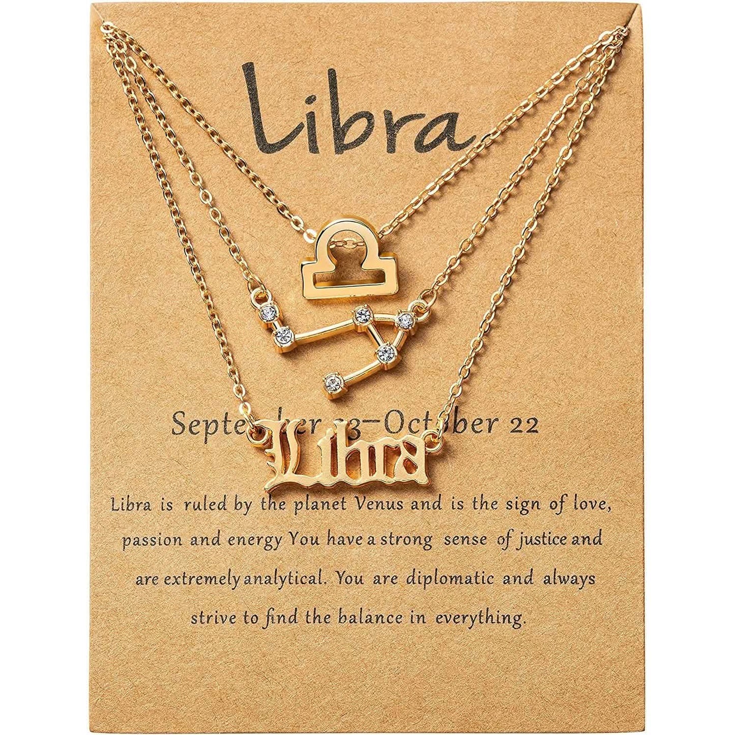 3-Piece: Constellation Zodiac Layer Necklaces DailySale