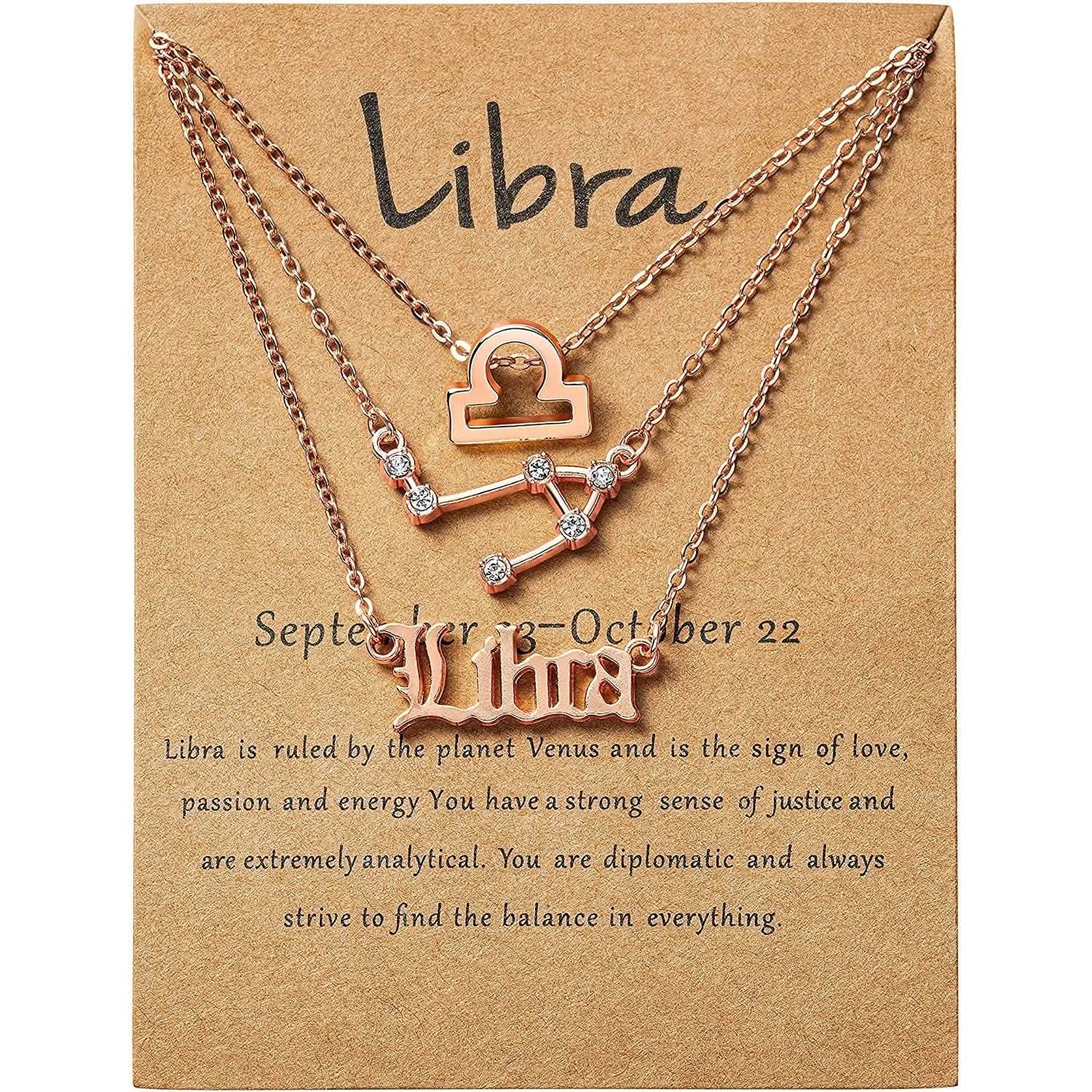 3-Piece: Constellation Zodiac Layer Necklaces DailySale