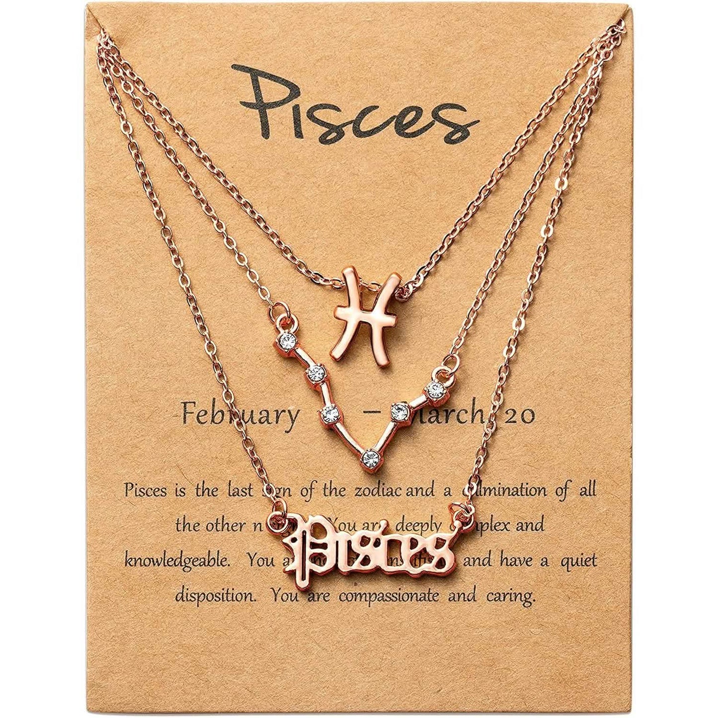 3-Piece: Constellation Zodiac Layer Necklaces DailySale