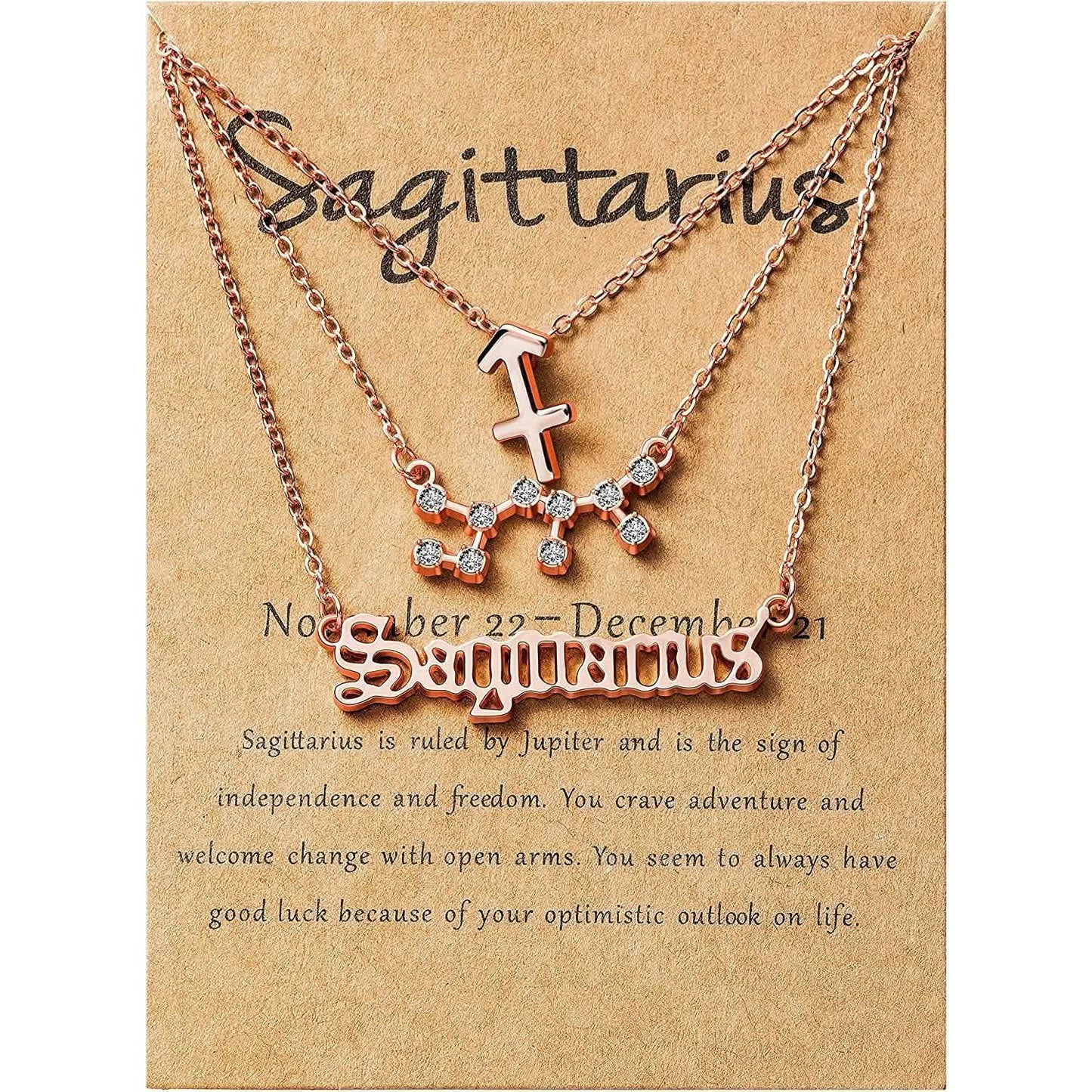 3-Piece: Constellation Zodiac Layer Necklaces DailySale