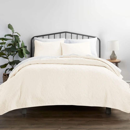 3-Piece: Damask Quilted Coverlet Set DailySale