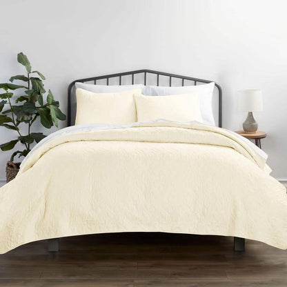 3-Piece: Damask Quilted Coverlet Set DailySale