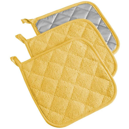 3-Piece: DII Basic Terry Collection Quilted 100% Cotton Potholder DailySale