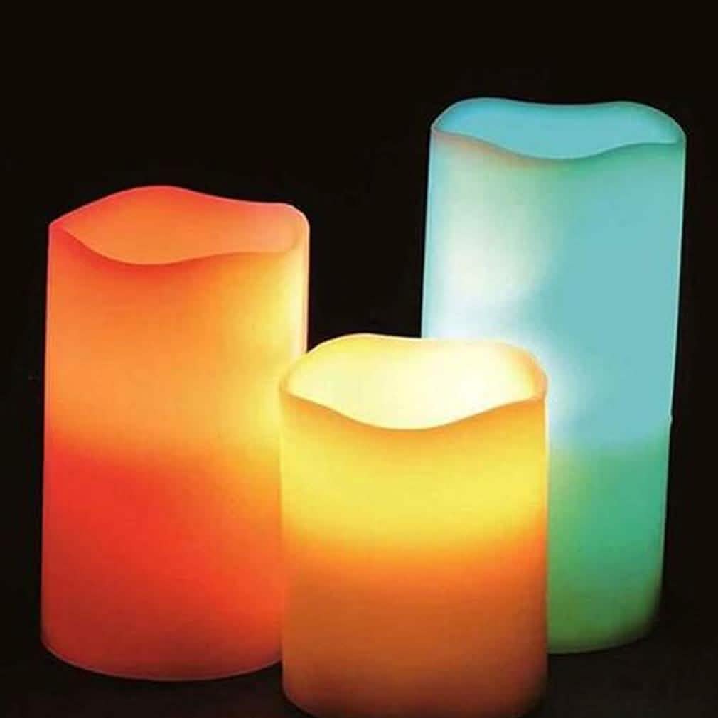 3-Piece: Flameless LED Color-Changing Candles DailySale
