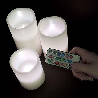 3-Piece: Flameless LED Color-Changing Candles DailySale