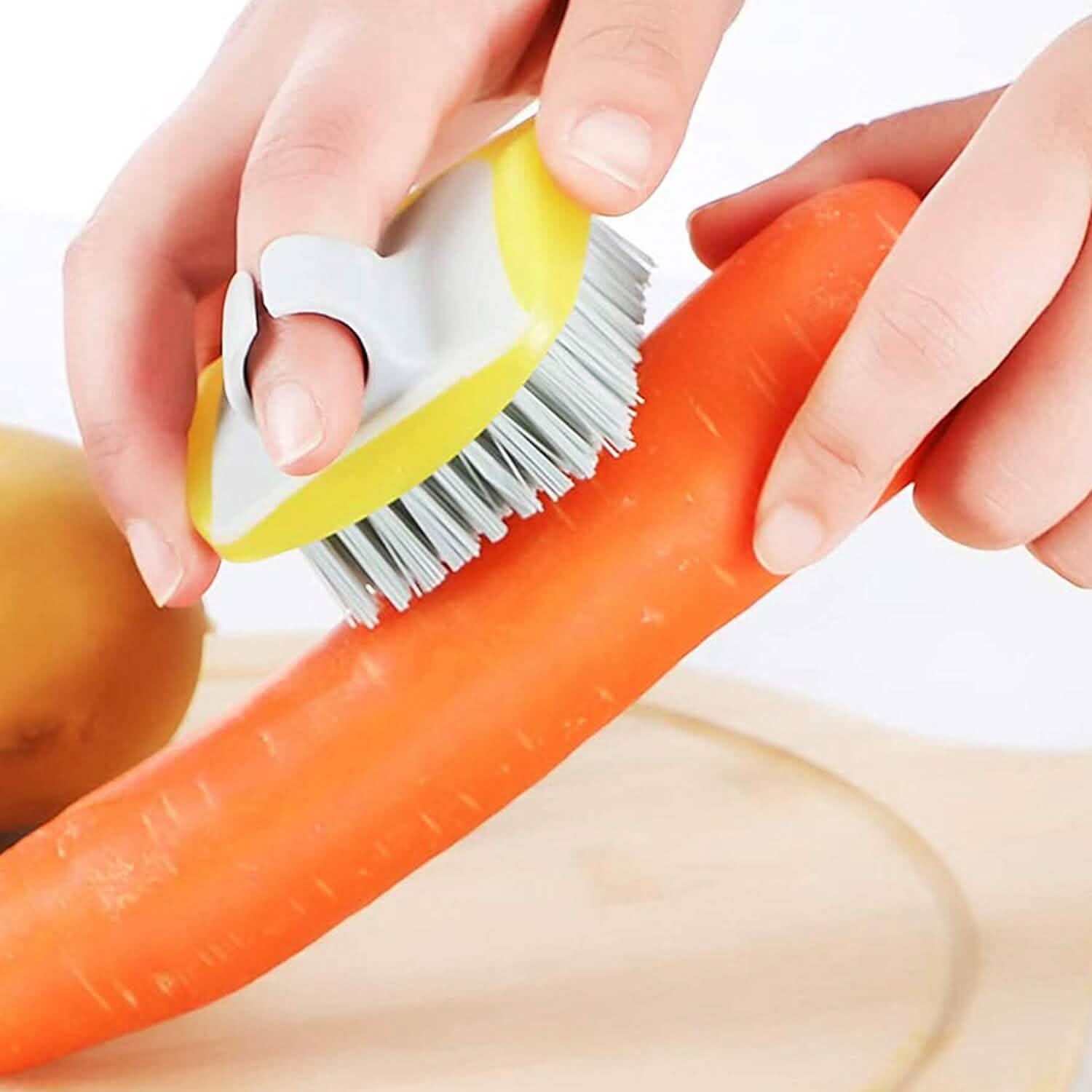 3-Piece: Fruit and Vegetable Brush Cleaner Scrubber with Soft Bristles DailySale