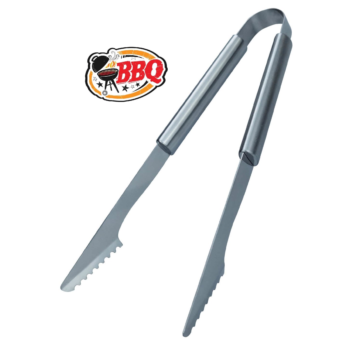 3-Piece: Heavy-Duty BBQ Grilling Stainless Steel Spatula Fork and Tongs DailySale