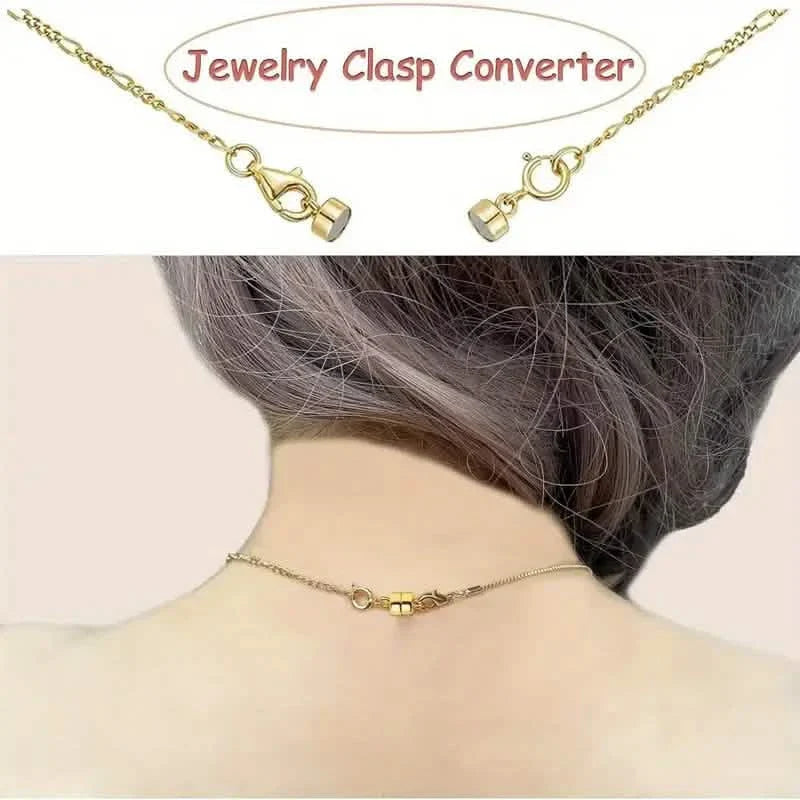 3-Piece: Magnetic Lobster Clasp Necklace Converter with Strong Magnetic Closure DailySale
