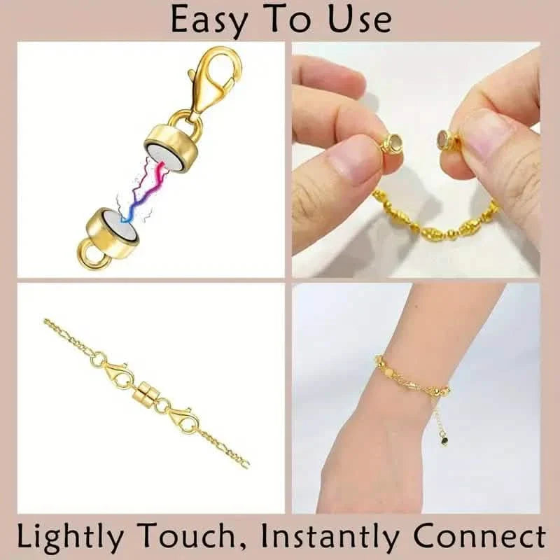 3-Piece: Magnetic Lobster Clasp Necklace Converter with Strong Magnetic Closure DailySale