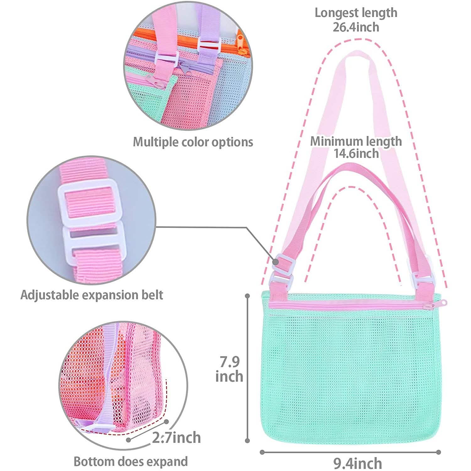 3-Piece: Mesh Toy Beach Bag DailySale