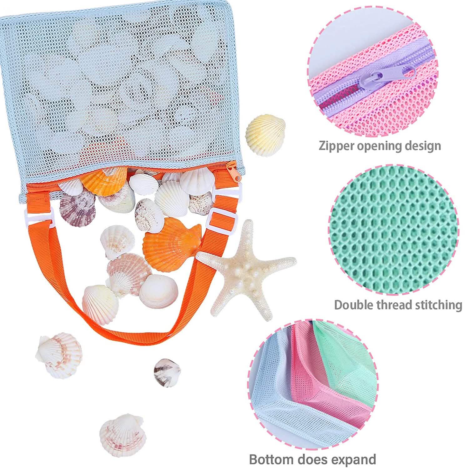 3-Piece: Mesh Toy Beach Bag DailySale
