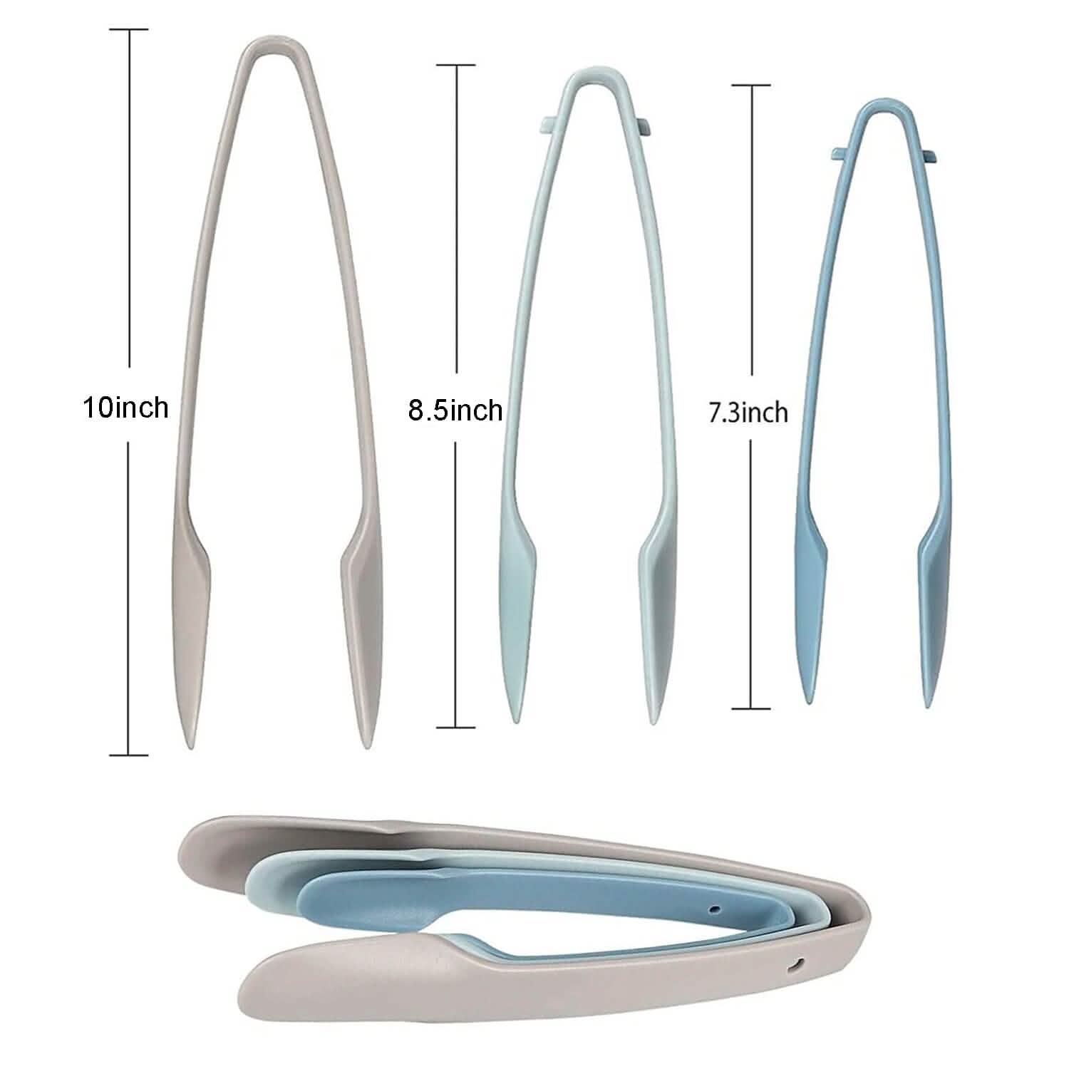 3-Piece: Non-Slip Multifunctional Food Tongs Clamps Cooking Kitchen Gadget DailySale