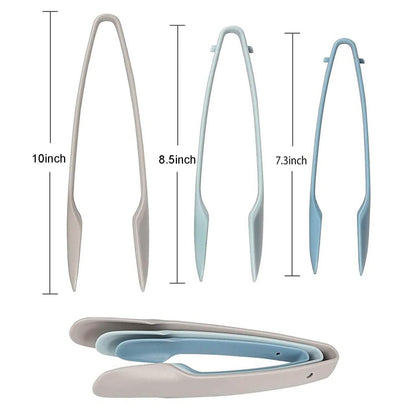 3-Piece: Non-Slip Multifunctional Food Tongs Clamps Cooking Kitchen Gadget DailySale