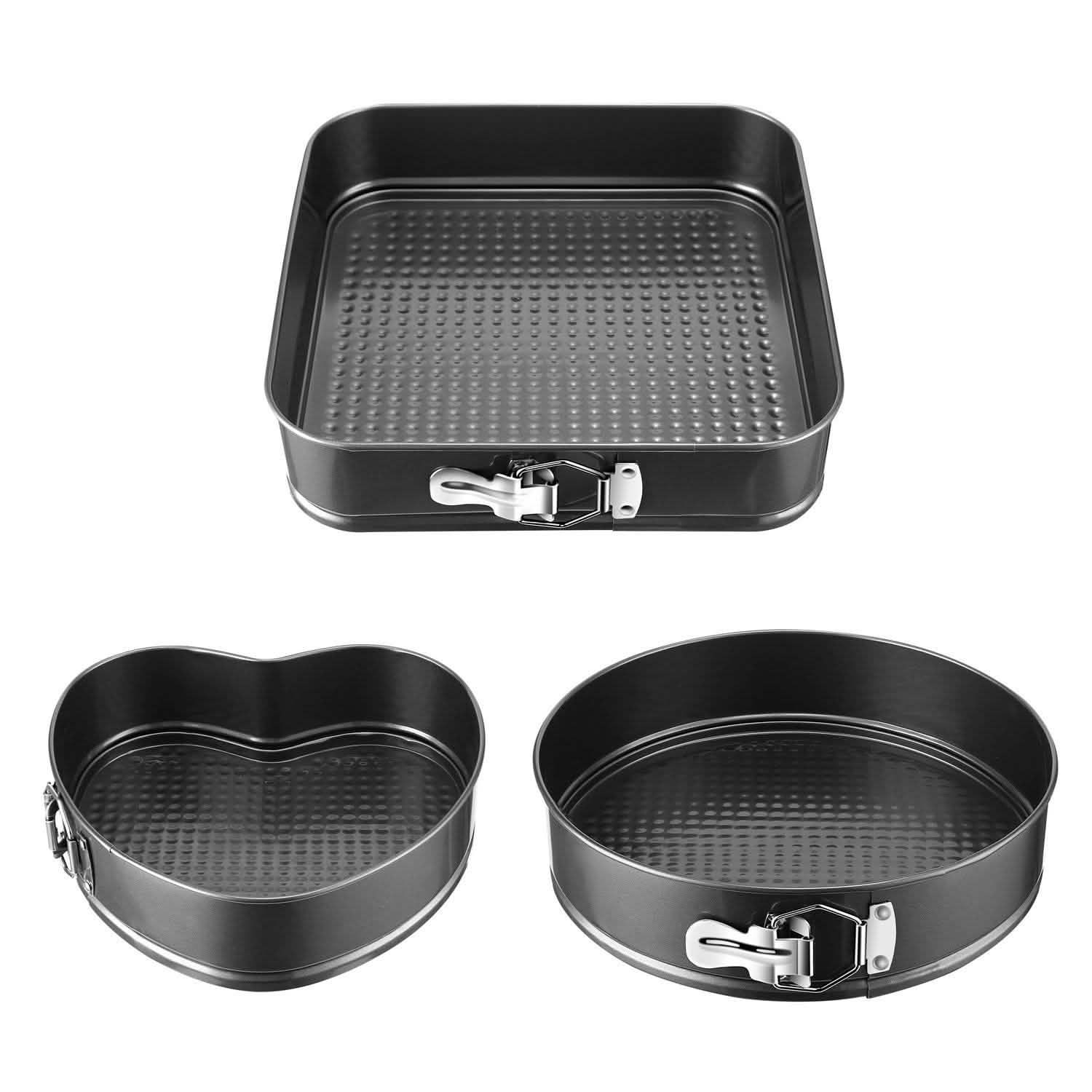 3-Piece: Non-stick Springform Cake Pan Set with Removable Bottom DailySale