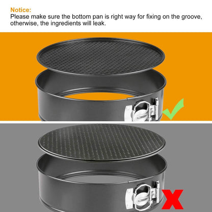 3-Piece: Non-stick Springform Cake Pan Set with Removable Bottom DailySale