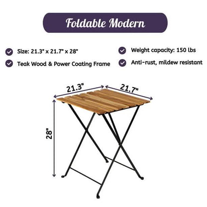 3-Piece: Patio Dining Table Chairs Set DailySale