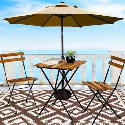 3-Piece: Patio Dining Table Chairs Set DailySale