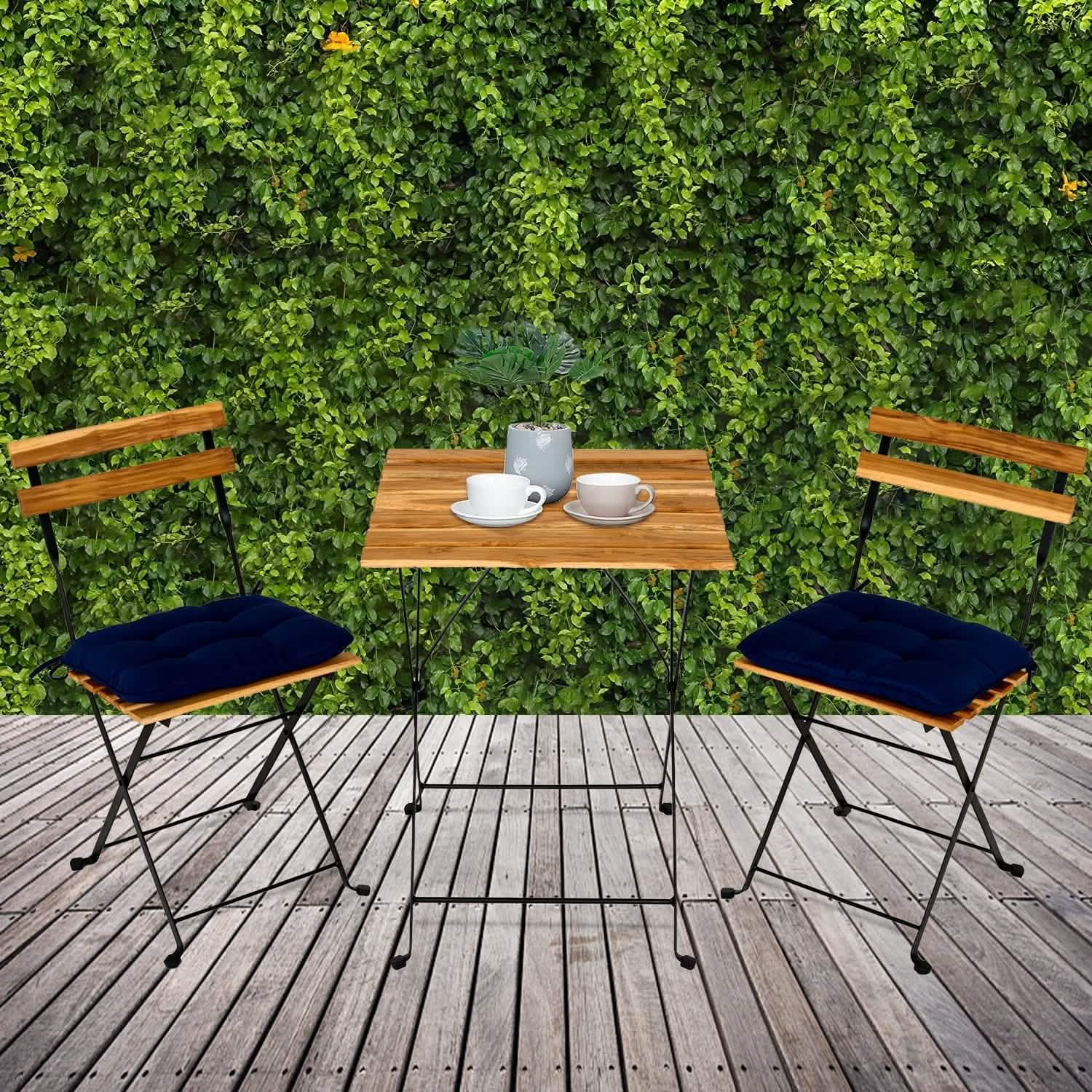3-Piece: Patio Dining Table Chairs Set DailySale